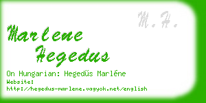marlene hegedus business card